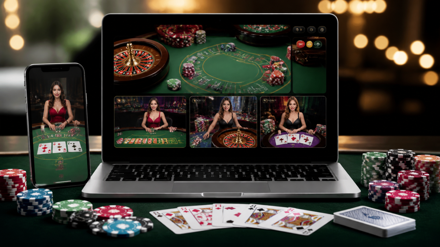 Best Online Casino Malaysia: A Practical Guide for Players Online casino interface on laptop and phone with casino games visible