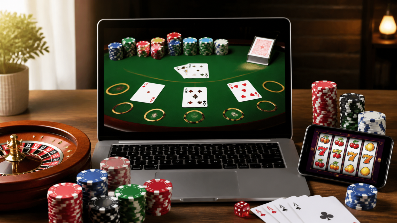 Best Online Casino Singapore: What Players Should Check Online casino gaming screen with chips and cards