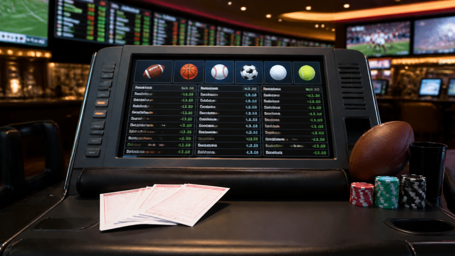 Best Sports Betting Sites Singapore: A Practical Guide: Complete Guide Sports betting terminal with odds screens and betting slips
