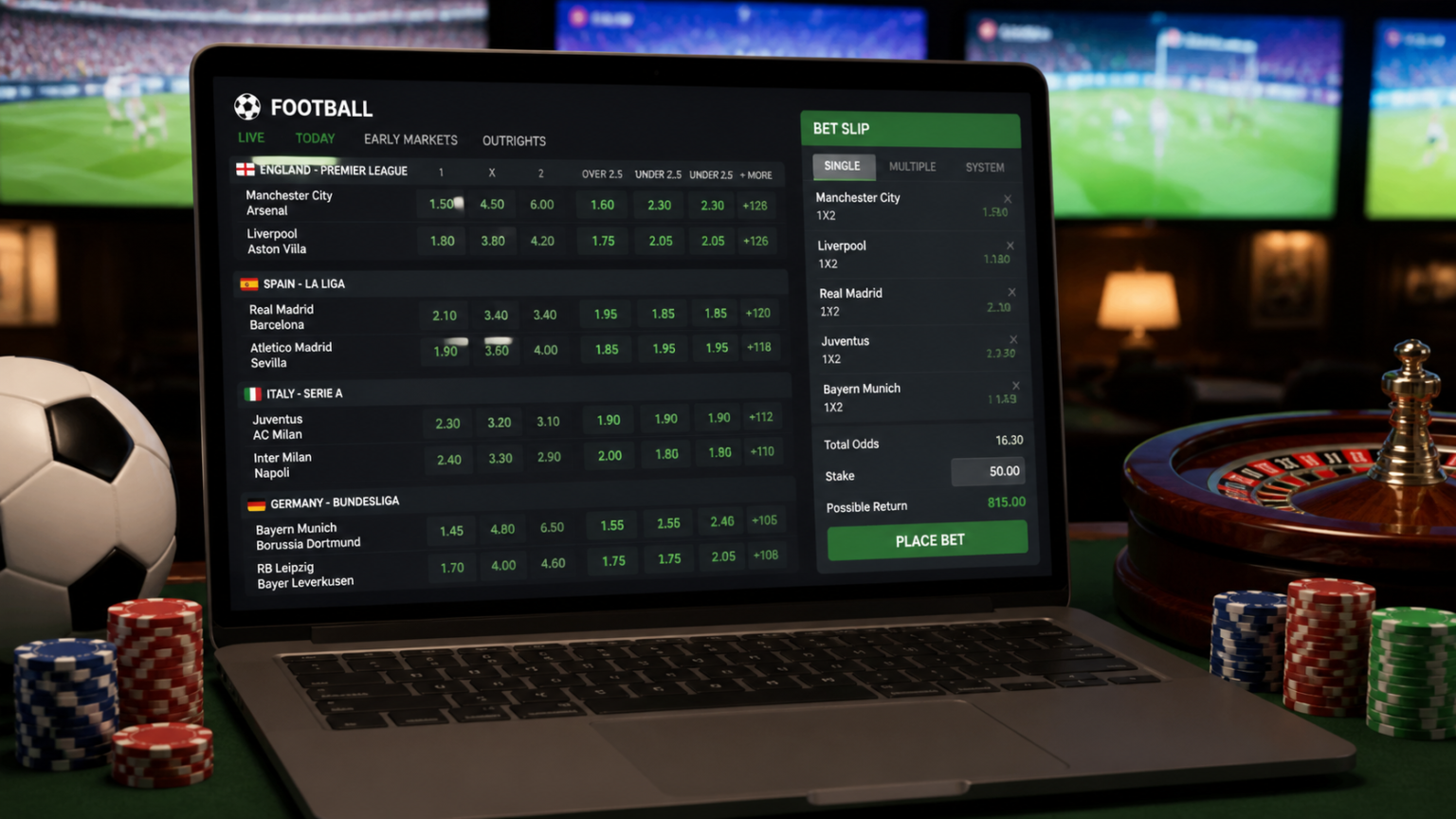 How Singapore Readers Can Evaluate Betting Platforms: best sports betting sites Singapore Sports betting site interface with football odds and betting slip