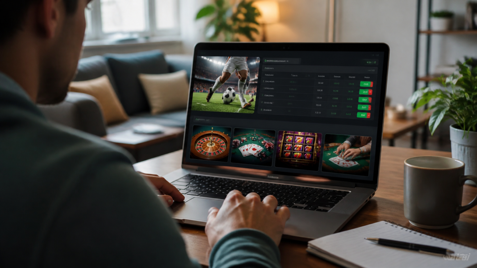 betting sites Singapore: A Practical Guide for Players Person reviewing an online betting platform on a laptop