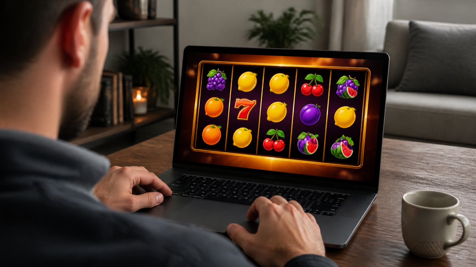 game nổ hũ uy tín: Cách chọn nền tảng và chơi có trách nhiệm Màn hình trò chơi nổ hũ với các biểu tượng trái cây và cuộn quay