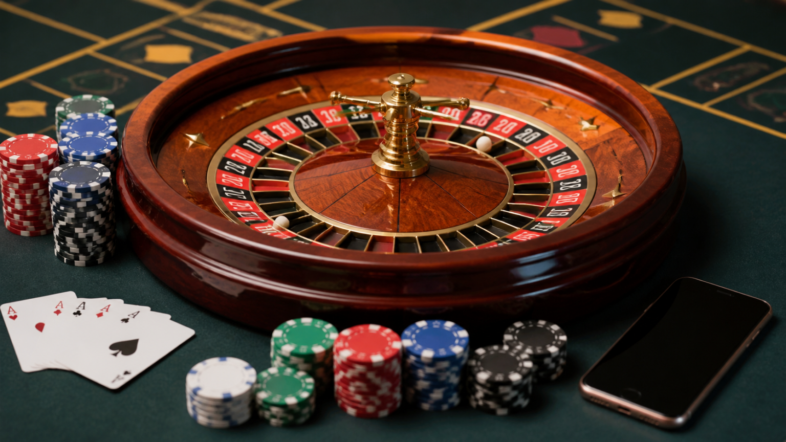 How to Evaluate Betting Sites Before You Play Casino table with chips, cards, and a smartphone showing a betting site