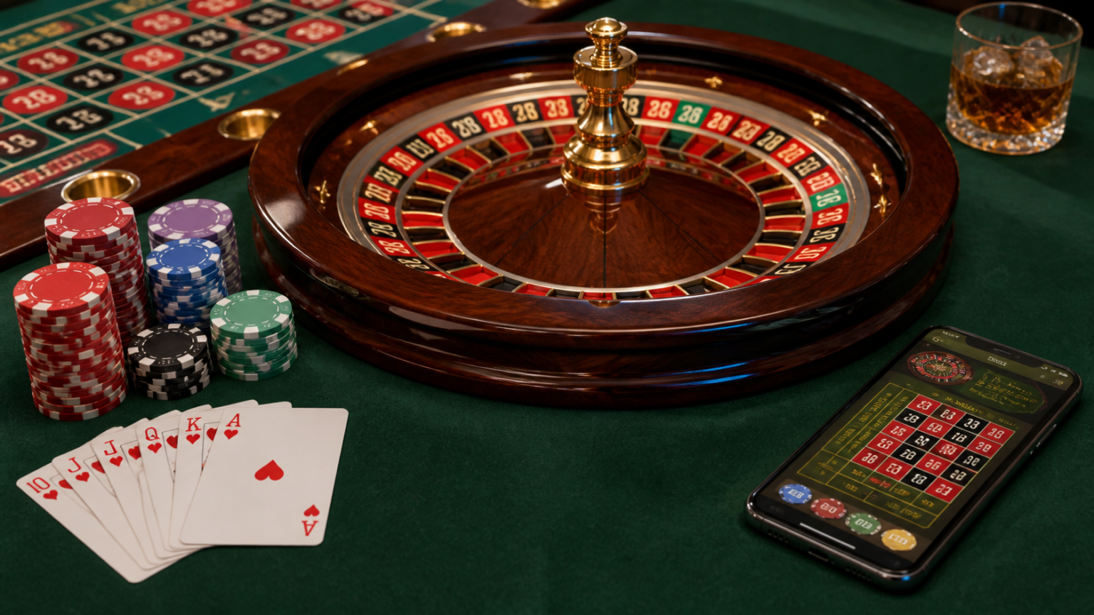 本人確認不要のオンラインカジノで確認したい安全性と利用規約 Casino gaming setup with roulette wheel and online betting interface