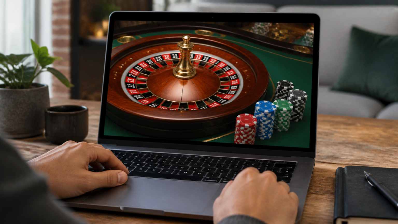 Singapore betting sites: A Careful Guide for Players Laptop displaying an online casino roulette game
