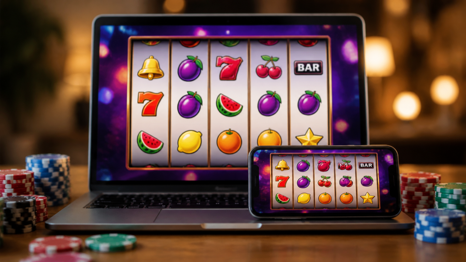 ライブカジノハウス 出金方法を比較するときのチェック項目 Online slot game interface on a phone and laptop